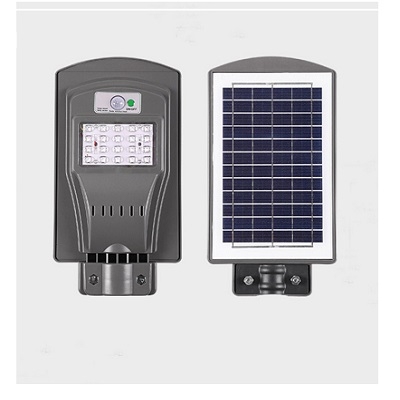 Đèn 20w năng lượng mặt trời liền pin cảm biến tự động
